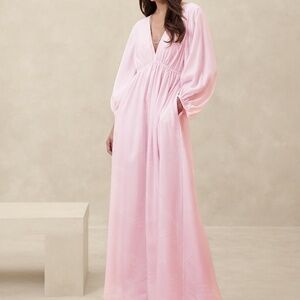 BANANA REPUBLIC Silk Habotai Backless Maxi Dress